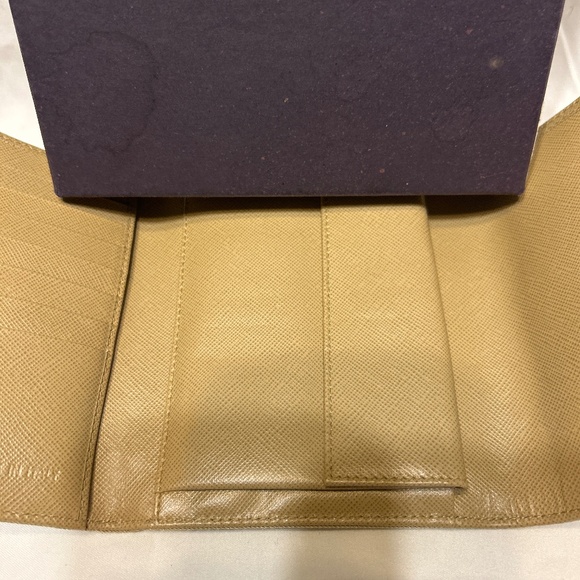PRADA CAMMELLO NYLON TRIFOLD WALLET with box - Picture 5 of 11